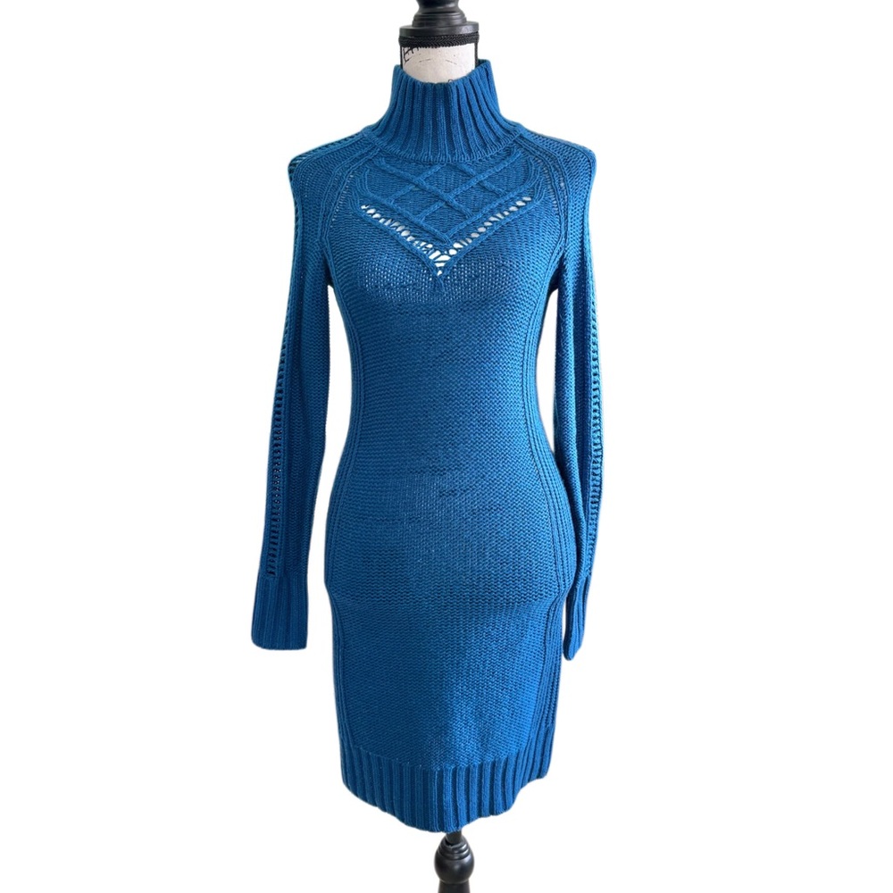 Moda International Turtleneck Knit Sweater Dress